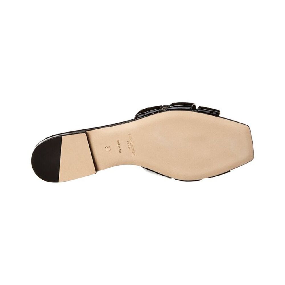 Saint Laurent Tribute Patent Sandal, Black - Picture 4 of 5